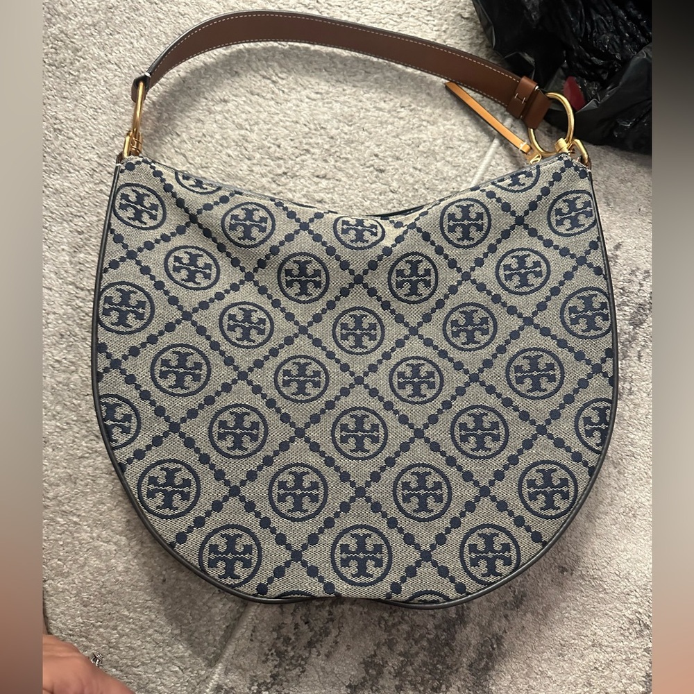 Tory Burch T Monogram Jacquard Hobo Bag - Picture 2 of 15